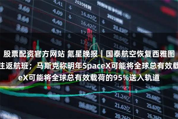 股票配资官方网站 氪星晚报｜国泰航空恢复西雅图航线每周五对直航往返航班；马斯克称明年SpaceX可能将全球总有效载荷的95%送入轨道
